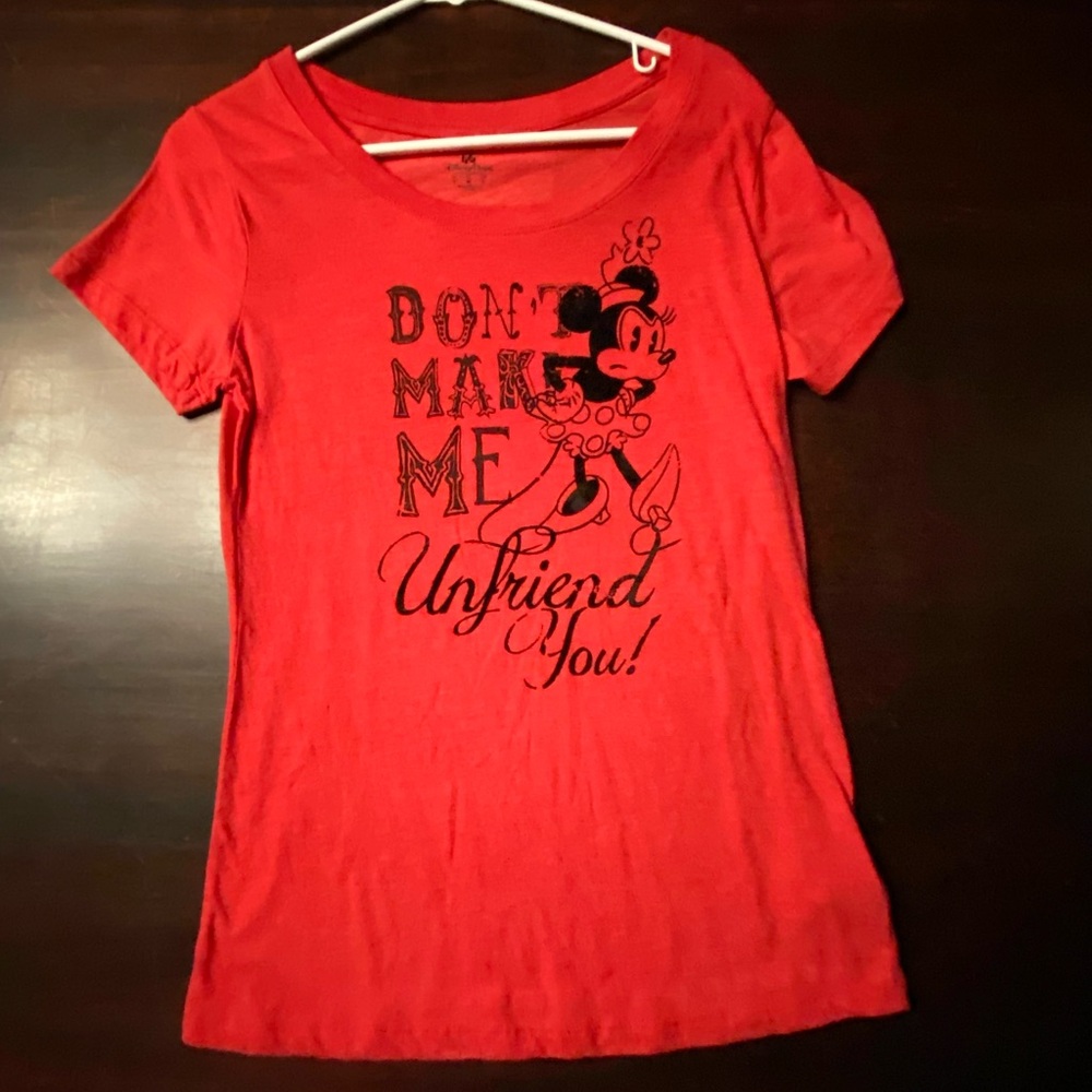 Exclusive, rare Disney Red Graphic Women's T-shirt, size medium, NWOT